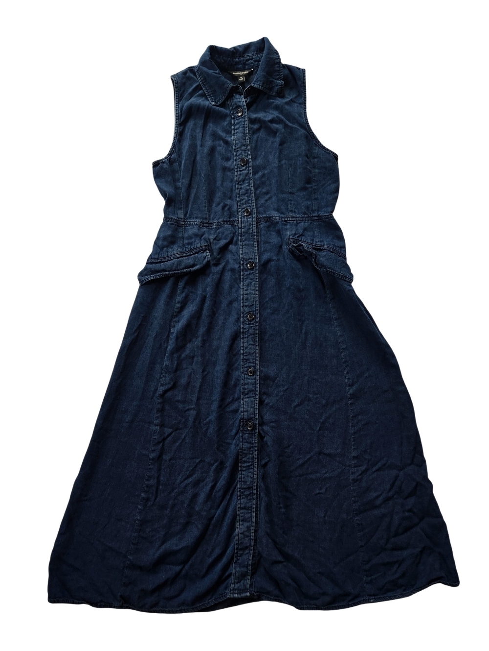 Banana Republic Tencel Chambray Maxi Dress Sz 8- NO BELT - Picture 2 of 7